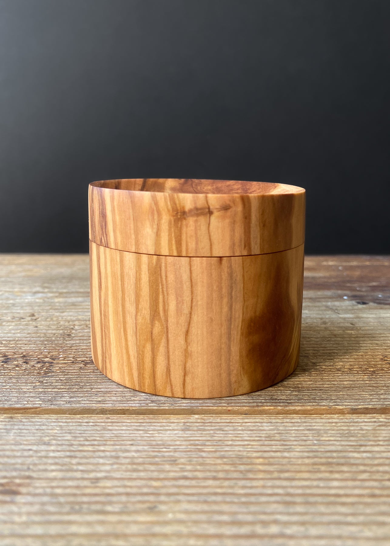 Cylindrical Wooden Box | Olive – Mill & Mooch