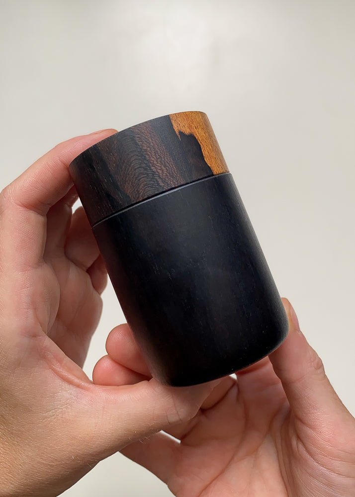 Cylindrical Wooden Box | African Blackwood & Ziricote – Mill & Mooch